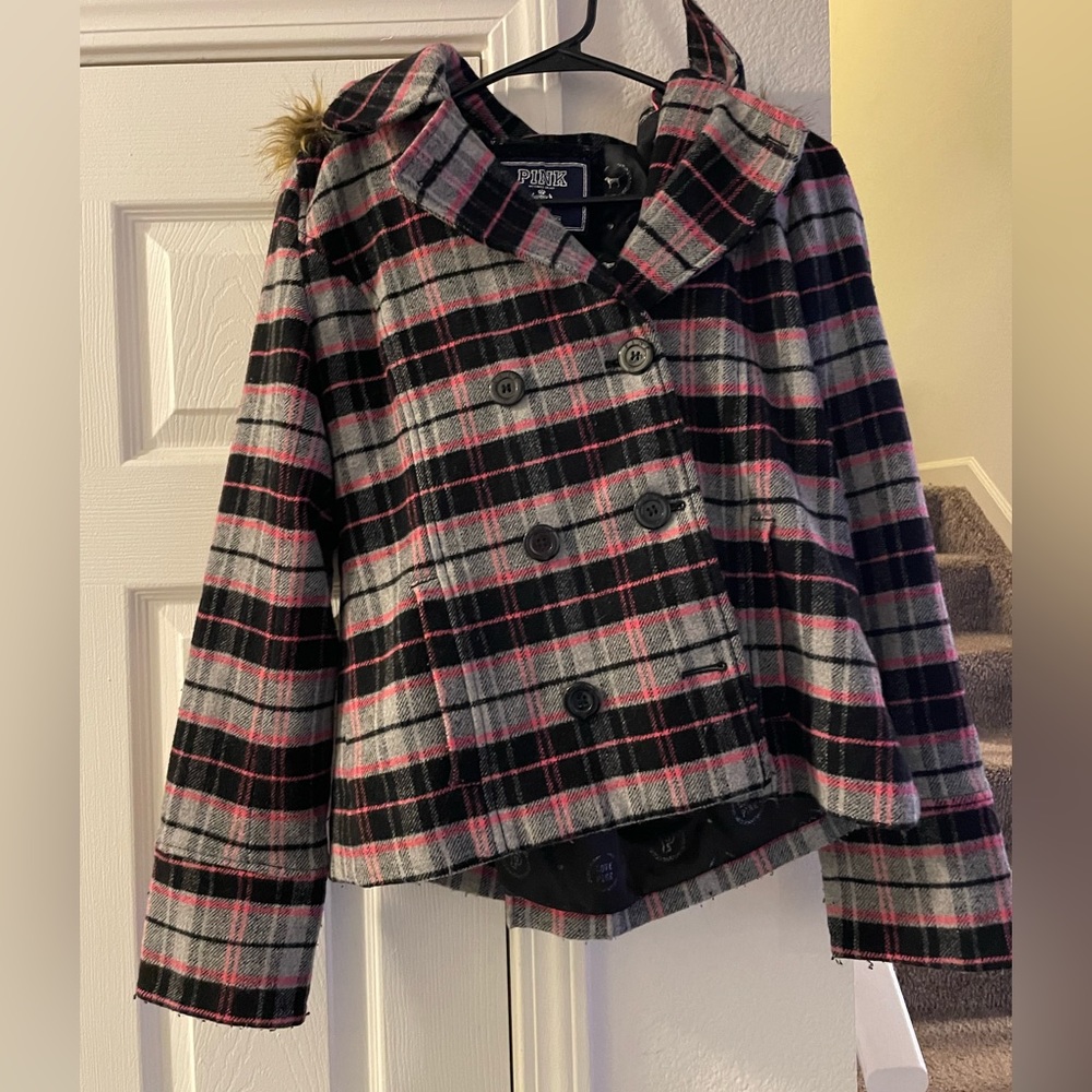 PINK pea coat HTF